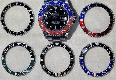 rolex bezel insert gmt|aftermarket Rolex bezel insert.